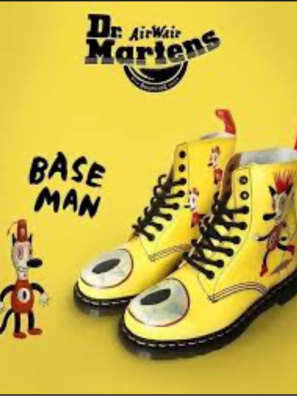 Dr. Martens x Gary Baseman Toby Yellow Mens size 11 NEW!!! EXTREMELY RARE!!! - Picture 11 of 12
